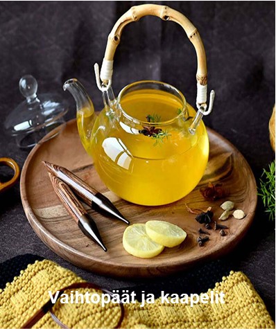 Vaihtopäät ja kaapelit neulontaan