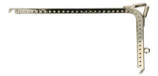 KUKKARONKEHYS NURKASTA AVATTAVA HOPEA 16 X 9,5 CM - Laukku-ja kukkarotarvikkeet - 17640 - 1