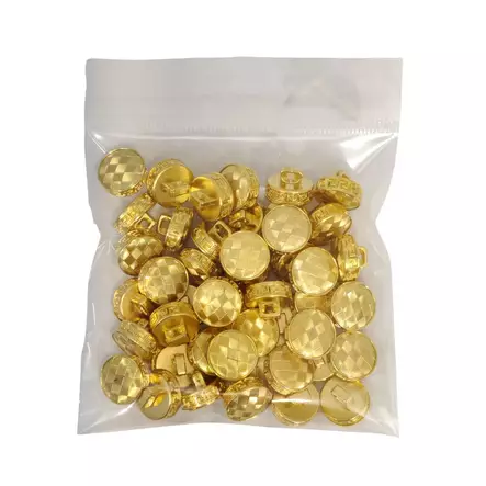 MUOVINEN KANTANAPPI 15 MM KULTA 1PUSSI (N. 40 KPL) N0591-15 - Koristenapit - 36870 - 1