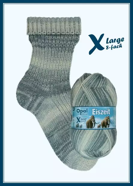 OPAL EISZEIT 8 ply 75%WOOL 25% PA 150G - 320M - Opal 8-säikeiset sukkalangat - 35660 - 1