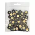 MUOVINEN KANTANAPPI 15 MM MUSTA/KULTAKORISTE 1PUSSI (N.40 KPL) N5900-15 - Koristenapit - 36700 - 1