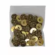 MUOVINEN KANTANAPPI 18 MM KULTA/KUKKA KUVIO 1PUSSI (N. 40 KPL) N2964-18 - Koristenapit - 36590 - 1