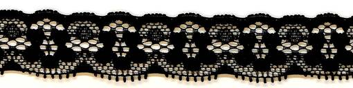 ELASTINEN REUNAPITSI MUSTA 23 MM - Elastiset pitsit - 30370 - 1