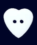 SYDÄNAPPI 15 MM VALKOINEN - Akryylinappi - 19010 - 1