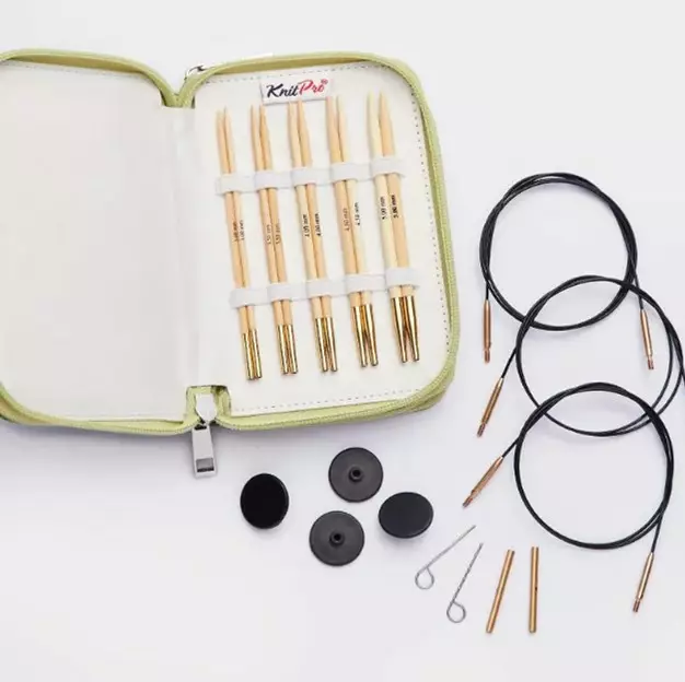 KP BAMBOO PYÖRÖPUIKKOSETTI 13CM 22552 - Neulonta-ja koukkusetit - 34050 - 1