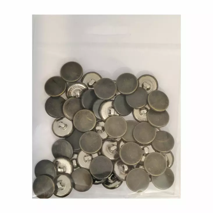 METALLINEN KANTANAPPI 14 MM PATINA/MUSTA 1PUSSI (N. 50 KPL) N5904-14 - Metallinapit - 36710 - 1