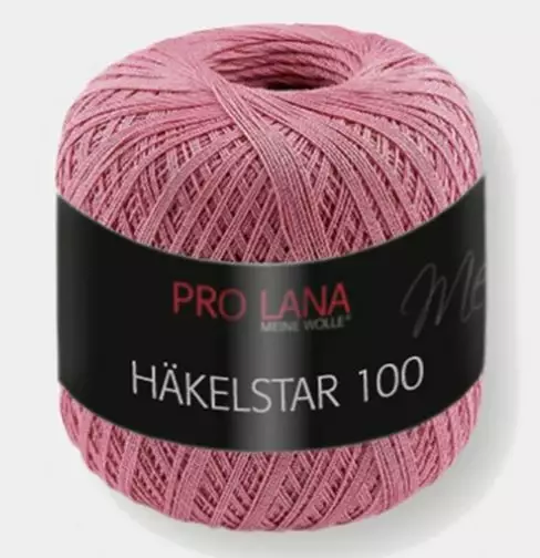 PRO LANA H?KELSTAR 6 x 100 G 100 % PUUVILLA VANHA ROSA - Häkelstar 100 - 35880 - 1