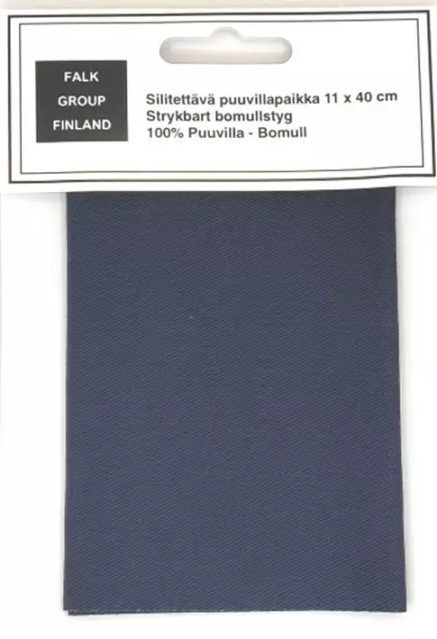 SILITETTÄVÄ VAHVA PUUVILLAPAIKKA T.SININEN 1120 - Korjauspaikat - 25910 - 1