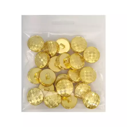 MUOVINEN KANTANAPPI 20 MM KULTA 1PUSSI (N. 20 KPL) N0592-20 - Koristenapit - 36871 - 1