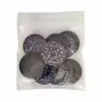 MUOVINEN 2-REIKÄ NAPPI 38 MM MUSTA/LILA KUVIO 1PUSSI (N. 10 KPL) N4726-38 - Koristenapit - 36671 - 1