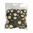 MUOVINEN KANTANAPPI 17 MM MUSTA/KULTAKORISTE 1PUSSI (N.40 KPL) N5900-17 - Koristenapit - 36701 - 1