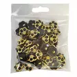 MUOVINEN KANTANAPPI 17 MM MUSTA/KULTAKUKKA 1PUSSI (N. 30 KPL) N1398 - Koristenapit - 36561 - 1