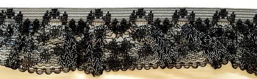 ELASTINEN REUNAPITSI MUSTA 35 MM - Elastiset pitsit - 16621 - 1