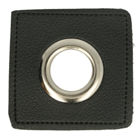 VAHVISTETTU PURJERENGAS KEINONAHALLA MUSTA 33x33 MM/11 MM - Vahvistetut purjerenkaat - 29121 - 1