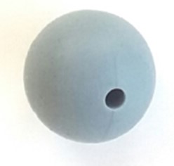 SILIKONIHELMET PYÖREÄ 15 MM VAALEANHARMAA SILI-15-31 - Silikoni helmet - 27521 - 1