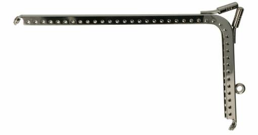 KUKKARONKEHYS NURKASTA AVATTAVA ANTIIKKI HOPEA 14,5 X 7,5 CM - Laukku-ja kukkarotarvikkeet - 28231 - 1