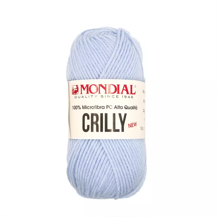 MONDIAL CRILLY-690 100% MIKROKUITU POLYESTER, 50g - 133m VAALEANSININEN - Akryylilangat - 36881 - 1