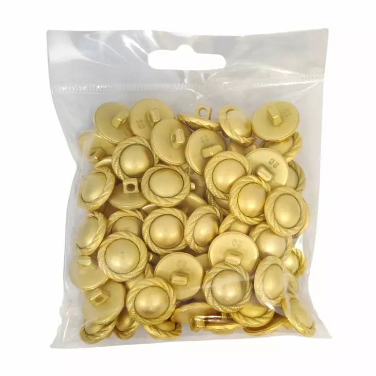 MUOVINEN KANTANAPPI 18 MM MATTAKULTA/KRANSSI KUVIO 1PUSSI (N. 60 KPL) N3449-18 - Koristenapit - 36601 - 1