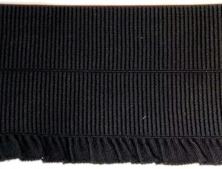 RYPPYREUNA KUMINAUHA MUSTA 60 MM X 20 M - Patellakuminauhat frillalla - 32241 - 1