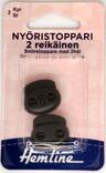 NYÖRISTOPPARI 2 REIKÄINEN, MUSTA, 6MM NYÖRILLE - Hemline kiinnittimet - 31172 - 1