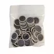 MUOVINEN 2-REIKÄ NAPPI 21 MM HOPEA/TUMMANSININEN 1PUSSI (N. 40 KPL) N2355-21 - Koristenapit - 36682 - 1