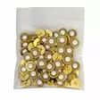 MUOVINEN KANTANAPPI 14 MM KULTA/ HELMI 1PUSSI (N. 50 KPL) N892-14 - Koristenapit - 36812 - 1