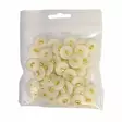 MUOVINEN KANTANAPPI 17 MM L.VALKOINEN/KULTA 1PUSSI (N. 30 KPL) N1619-17 - Koristenapit - 36692 - 1