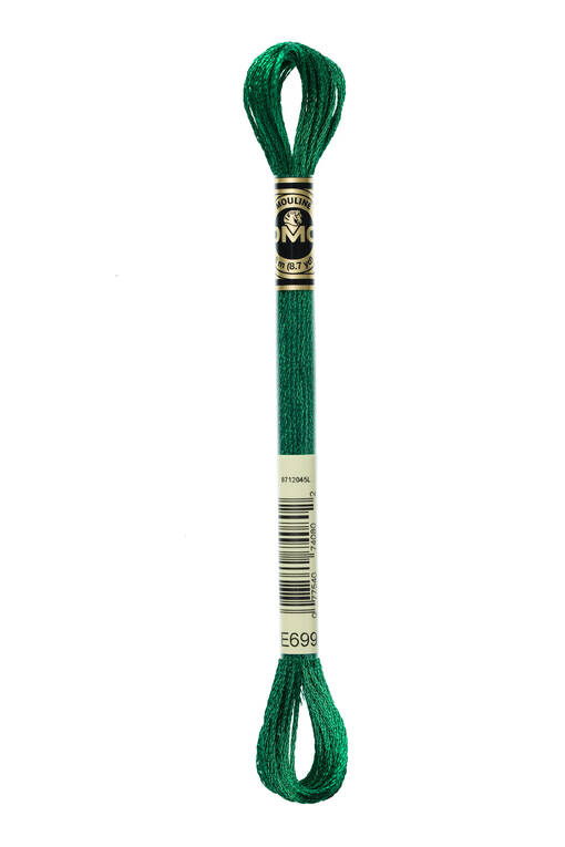 6 SKEINS METALLIC EMBROIDERY FLOSS - Kirjontalangat - 19732 - 1