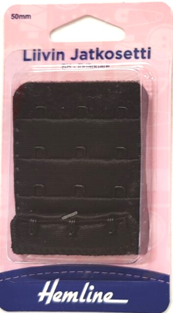 HEMLINE LIIVIN JATKOSETTI 50MM MUSTA - Hemline liivinjatkosetit - 15902 - 1