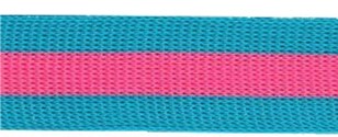 RAITANAUHA 25MM TURKOOSI FUKSIA - Erikoisnauhat - 30212 - 1