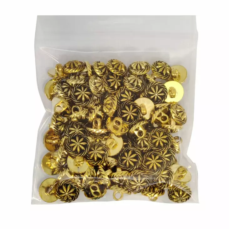 MUOVINEN KANTANAPPI 14 MM KULTA/KUKKAKRANSSI 1PUSSI (N. 60 KPL) N0632-14 - Koristenapit - 36592 - 1