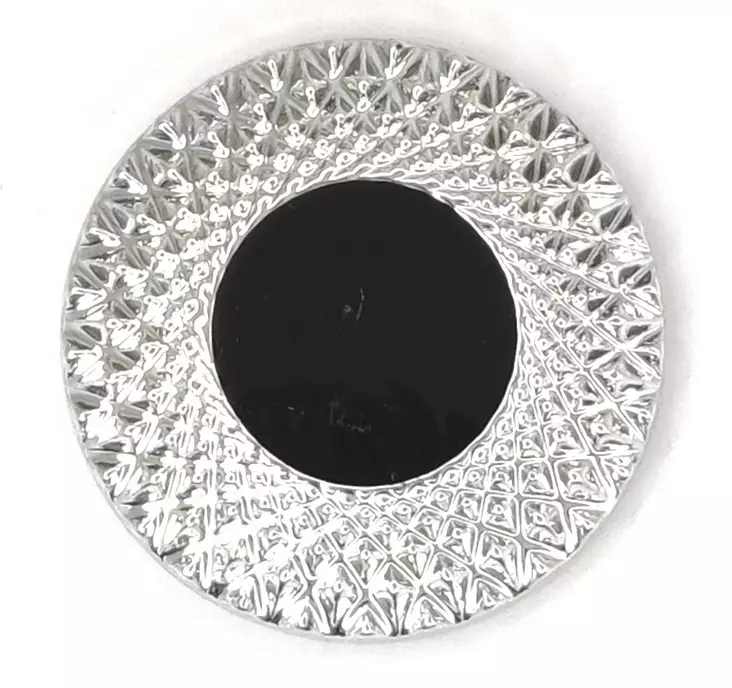 NAPPI HOPEA KEHYS MUSTA KESKUS 22 MM - Helmi- ja strassinapit - 15492 - 1