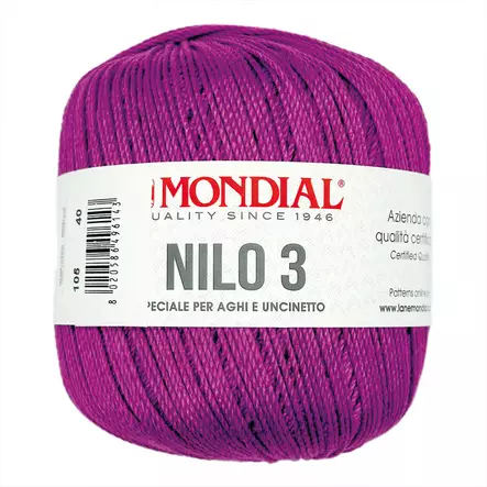 MONDIAL NILO-3-105 PURPPURA 100% PUUVILLA100G - 200M - Nilo 3 - 35953 - 1