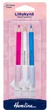 HEMLINE LIITUKYNÄ 3 VÄRIÄ KYNÄN PÄÄSSÄ MUOVIHARJA - Ompelijan välineet - 11163 - 1