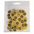 METALLINEN KANTANAPPI 15 MM KULTA/MONOGRAMMI KUVIO 1PUSSI (N. 50 KPL) N57396-15 - Metallinapit - 36553 - 1