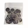 MUOVINEN 2-REIKÄ NAPPI 24 MM HOPEA/TUMMANSININEN 1PUSSI (N. 30 KPL) N2357-24 - Koristenapit - 36683 - 1