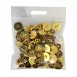 MUOVINEN KANTANAPPI 16 MM KULTA/KUKKAKRANSSI 1PUSSI (N. 50 KPL) N0633-16 - Koristenapit - 36593 - 1