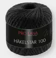 PRO LANA HÄKELSTAR 6 x 100 G 100 % PUUVILLA MUSTA - Häkelstar 100 - 32273 - 1