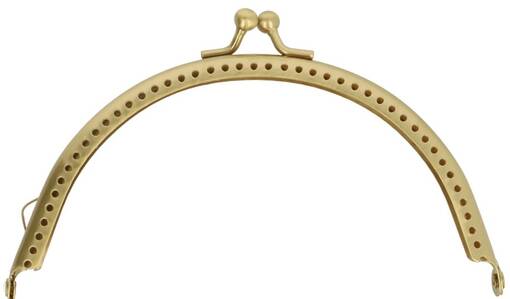 KUKKARONKEHYS, PIENI REIJITYKSELLÄ PRONSSI LEV. 12 CM - Laukku-ja kukkarotarvikkeet - 15053 - 1