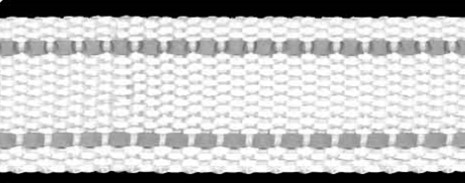 KANTOHIHNA 2 HEIJASTAVAA RAITAA VALKOINEN 20 MM - Reppu- ja laukkuremmi - 28723 - 1