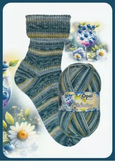 OPAL CELEBRATION 6 ply 75% WOOL 25% PA 150G - 420M MARJASUUKKOJA 11692 - 6-säikeiset sukkalangat - 36743 - 1