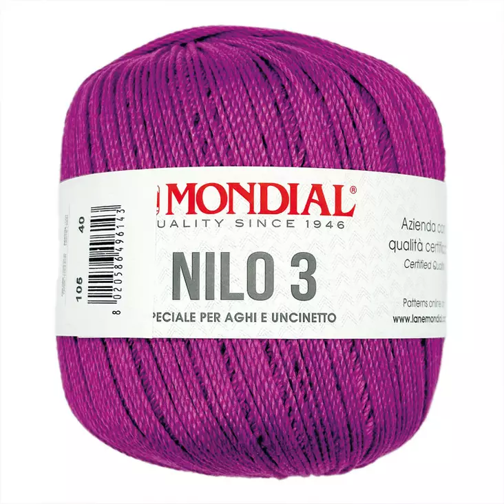 MONDIAL NILO-3-105 PURPPURA 100% PUUVILLA100G - 200M - Nilo 3 - 35953 - 1