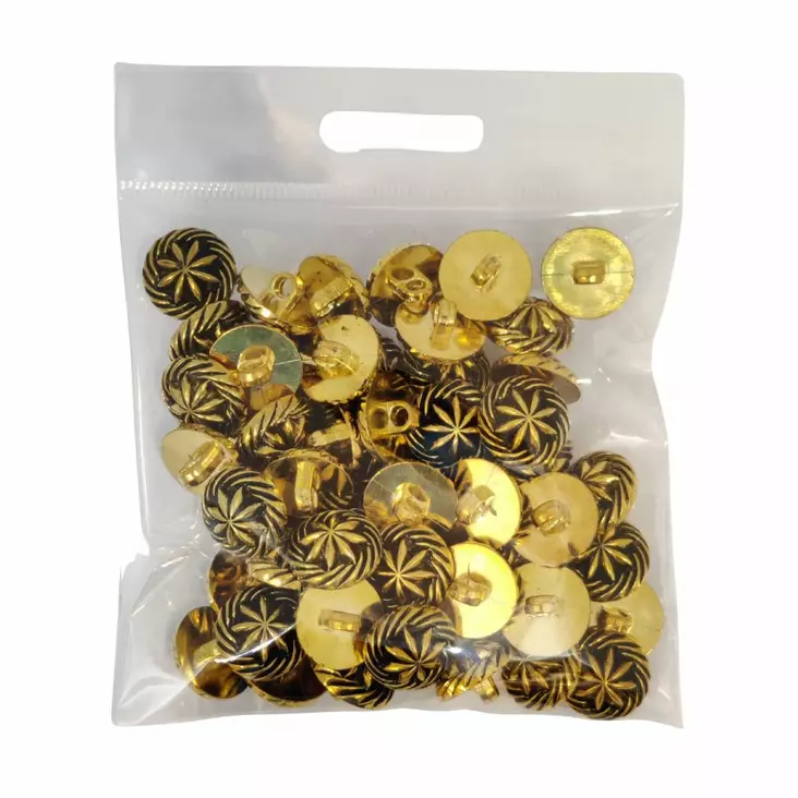 MUOVINEN KANTANAPPI 16 MM KULTA/KUKKAKRANSSI 1PUSSI (N. 50 KPL) N0633-16 - Koristenapit - 36593 - 1
