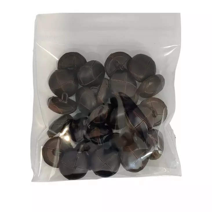 MUOVINEN KANTANAPPI 20 MM RUSKEA/KUVIO 1PUSSI (N. 25 KPL) N5725-20 - Koristenapit - 36673 - 1