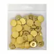 METALLINEN KANTANAPPI 18 MM KULTA/RAITAKUVIO 1PUSSI (N. 40 KPL) N2737-18 - Metallinapit - 36574 - 1
