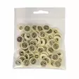 MUOVINEN KANTANAPPI 14 MM L.VALKOINEN/HOPEAKORISTE 1PUSSI (N. 50 KPL) N343-14 - Koristenapit - 36694 - 1