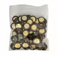 MUOVINEN KANTANAPPI 17 MM RUSKEA/KULTAKORISTE 1PUSSI (N.50 KPL) N5902-17 - Koristenapit - 36704 - 1