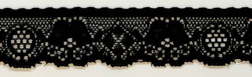 ELASTINEN RENAPITSI MUSTA 27 MM - Elastiset pitsit - 30024 - 1