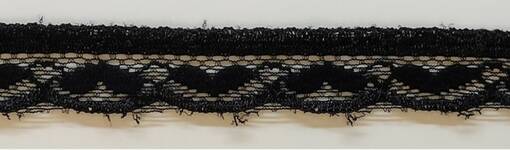 ELASTINEN REUNAPITSI MUSTA 20 MM - Elastiset pitsit - 30374 - 1