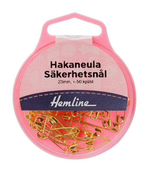 HEMLINE HAKAN. KULTA 23MM 50KPL - Hemline hakaneulat - 11214 - 1